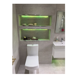 Green lighting in Bathroom