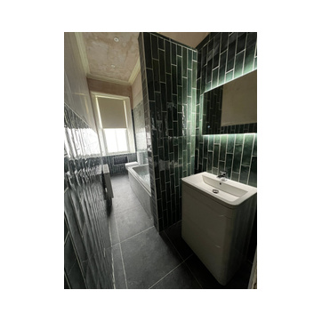 Green lighting Bathroom